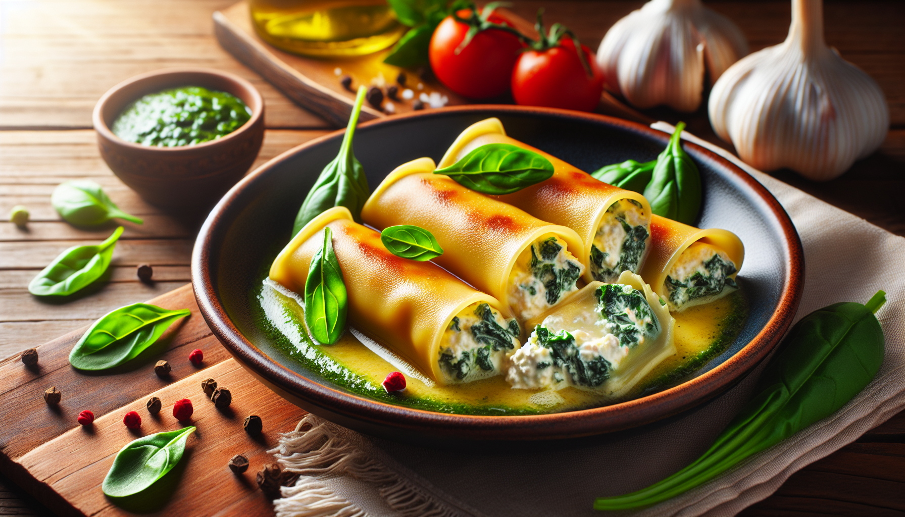 Cannelloni ripieni ricotta e spinaci